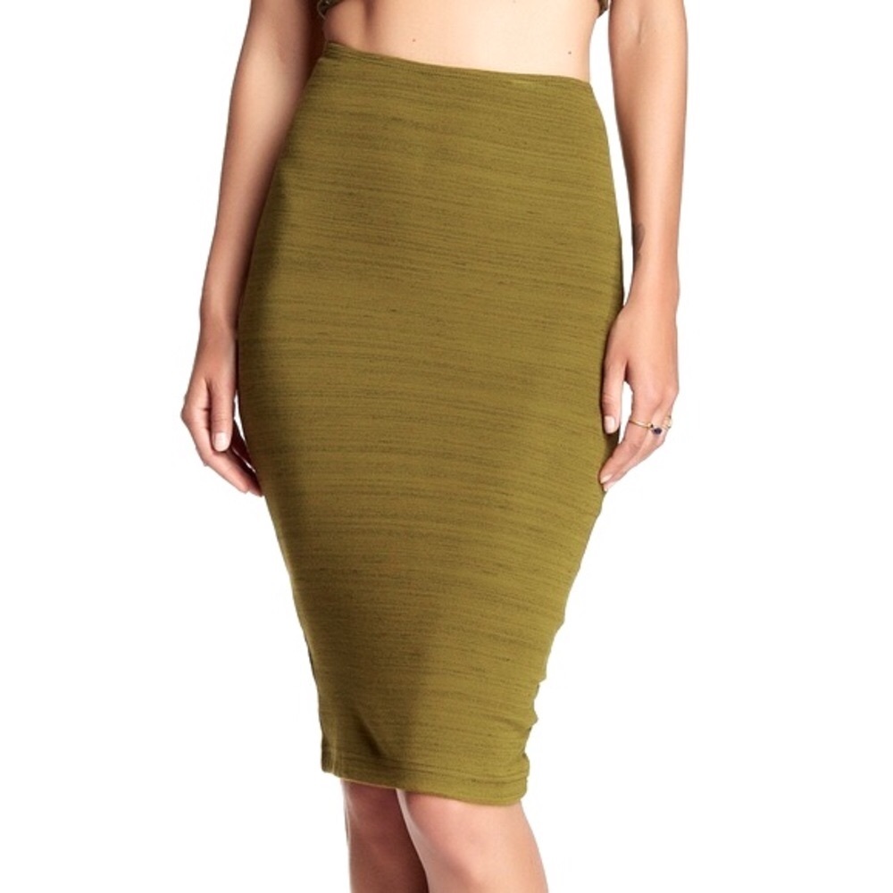 American Apparel Green Pencil Skirt. Size:M